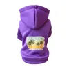 Abbigliamento per cani Y1QB Cappotto con cappuccio Cuccioli Vestiti per razze giocattolo Cani Piccolo Pinscher Shih Tzu Chihuahua Felpa con stampa spiaggia