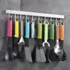 Portapentole Rimovibile 10 Ganci Organizer per utensili da cucina Cucchiaio da parete Porta asciugamani Straccio Scolapiatti Camera da letto Appendiabiti Accessori da cucina 230625