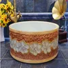 アンティーク高品質は、ドラムシェイプセラミックウォッシュ洗面台の浴室の装飾シンクハイQnuql