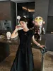 Basic & Casual Dresses designer 23ss summer dressedress womens clothing New shoulder pad patchwork color elastic besleeveless dress quality TBQR