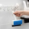 Bathroom Mirror Wall Cleaner BrushesTile Scraper Brush 2in1 Silicone Blade Sponge Glass Cleaner Kitchen Bathroom Shower Scraper