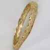 Bangle Dubai Bangles voor vrouwen Meisje strass-sieraden 14k verguld Afrika luxe Saoedi-Arabische armbanden Habesha Indiase bruid cadeau