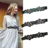 Riemen Kristal Strass Elastische Jurk Tailleband Ingelegde Bloem Taille Riem Sluiting Drukknoop Decoratieve Vrouwen Gift