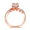 Solitaire Ring Tigrade 925 Sterling Zilveren Ring Rose Goud Kleur Vrouw Infinity AAA CZ Trouwring Verlovingsring anel feminino Verjaardag 230626