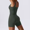 Designer Lu Lus-bodysuit voor dames, yoga, buikcontrole, naadloze geribbelde jumpsuit, gewatteerde sport-bh, romper, mode Fiess-sportkleding