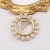 Luxury Designer Brooch Brand Letters Diamond Brooches Women Crystal Rhinestone Pearl Pins Clothing Decoration Jewerlry Accessories 20 Style