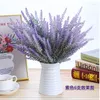 Decorative Flowers Home Decoration Simulation Plastic Artificial Desktop Potted Flower Arrangement 5 Fork Flocking Lavender