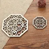 Houten Holle Onderzetter Set DIY Creative Art Craft Thuis Keuken Geometrie Pot Cup Onderzetters Matten