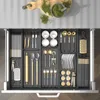 Bathroom Shelves Kitchen Drawer Storage Box Chopstick Fork Spoon Separation Organizer Rack Cabinet Built in Cutlery Tools 230625