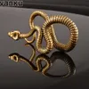 Pierścienie przyciskowe Bell Bell Vanku 2pcs Cool wąż wiszące ucha ciężarki kolczyki nosze wózki Expander mody mody biżuteria mody 230626