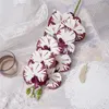 Decorative Flowers 9 Heads Big Silk Artificial Flower Branch Orchid 3D Printed Hand Feel Wedding Home Christmas Decor Potted Fake