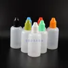 50 ML 100 pièces flacons compte-gouttes en plastique LDPE avec bouchons et embouts de sécurité à l'épreuve des enfants E cig mamelon long Iivfv