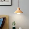 Hanglampen Kleine Massief Houten Kroonluchter Leuke Eenvoudige LED Luster Plafondlamp Houten Licht Woonkamer Decoratie Verlichting Voor Thuis