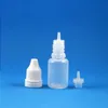 100 Sets 10 ml Kunststoff-Tropfflaschen mit Originalitätsverschluss, lange, dünne Nadelspitze, Düse für E-Liquid-Drop-Dampf, E-Liquide, 10 ml