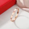 Projektant Bransoletka śruba 18K Gold Stated Titanium Stalowe biżuterię modne Trend Benlege Diamond For Women Men Paznokcie Bransoletka paznokciowa