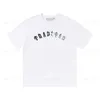 Camisetas clássicas para homens Trapstar Mens Top Arch Grande T Letter Print Logo High Street Summer Trend Manga Curta Mens T Shirt Roupas de grife