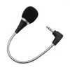 Microphones Clip Métal Microphone 3.5mm Jack Flexible Mini Audio Mic Pour Ordinateur Portable Skype Chat