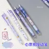 Yatniee 6 pçs caneta urso fofo canetas Kawaii artigos de papelaria estética para escrever artigos escolares acessórios de escritório japonês