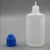 1000PCS 60ML Bottiglie contagocce in plastica di alta qualità con tappi e punte a prova di bambino Safe E cig Squeeze Bottle capezzolo lungo Qwdvb