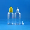 PET 50mlプラスチック製のドロッパーボトルは、子供の安全キャップと乳首を絞り込み可能な蒸気e CIG 100個のロットCXWMFで非常に透明にします