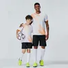 Zestawy odzieży Mężczyźni Dzieci Mundury piłki nożnej puste niestandardowe koszulki piłkarskie Zestawy krótkie rękawy dla dorosłych chłopców różowe rodzica-dziecko Działanie mundury 230626
