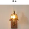 Настенный светильник в японском стиле ретро, латунь, орех, дерево, проживание в семье, светодиодные светильники, гостиная, спальня, прикроватная тумбочка, ванная, столовая, светильник