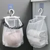 Storage Boxes Clothes Mesh Bag Large Capacity Wall-Mounted Polyester Dirty Toys Basket Underwear Net Home Supplies
