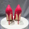 明るい色のパテントレザーハイヒールズ女性ポンプパーティードレスシューズスリップ10cmの高さ10cmの女性靴サイズ33-45