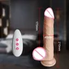 Stor realistisk dildo vibrator sugkopp penis med verklig hud känner g-spot stimulering vattentät design för kvinnlig