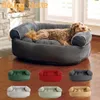 Chat Lits Meubles Couverture Coussin Chenil pour Petits Chiens Moyens Fournitures Pour Animaux Chien Canapé Peau De Daim Polaire Coton Doux Sommeil 230626