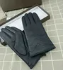 100% sheepskin gloves and wool touch screen rabbit skin cold resistant warm five-finger gloves