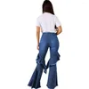 Frauen Jeans Frau Hohe Taille Hosen Für Frauen Südkorea Amerikanischen Vintage Y2k Koreanische Mode Denim Overalls Jean Große Urban