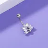 Navel Bell Button Rings Zircon Butterfly Hanger Crystal Belly Button Rings Piercing Navel Nail Body Sieraden voor Vrouwen Mode Body Piercing Sieraden 230626