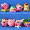 Action Toy Figures 8pcsset Games Star Kirby Anime Cute Cartoon Pink Kirby Mini Figure Dekorativa samling Ornament Toy for Children's Gifts 230625