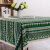 Toalha de mesa Bohemian Quality Dining Tablecloth Color Soft Cotton Stripe Multi Sizes Lacy Home Kitchen Banquet Cover 1pc 230626