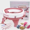 Other Arts and Crafts 48 Needles Knitting Machine Smart Round Weaving Loom with Row Counter DIY Rotating Double for Adults Kids 230625