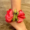 Langes Seil mit Schleife, Blumen-Fußkettchen für Damen, vielseitig einsetzbar, trendige Halskette, Damen-Sommer-Schuhe mit hohen Absätzen, Dekoration, Geschenk