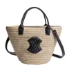 Роскошная большая вместительная соломенная пляжная сумка женские сумки-тоут Дизайнерская женская сумка через плечо Card Raffia Woven Beach Resort bag