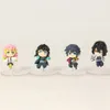 Figurines d'action 4pcsset Demon Slayer Tokitou Muichirou Kanroji Mitsuri Tomioka Giyuu Iguro Obanai Figurines en PVC Anime Figurals Jouets 230625