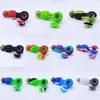 NEW Colorful Silicone Hand Pipes Lunar Astronaut Style Glass Singlehole Nineholes Filter Screen Replaceable Spoon Bowl Herb Tobacco Cigarette Holder Smoking