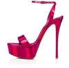 Новые женские сандалии Красные туфли на высоком каблуке на толстой подошве Queen Alta Черные женские туфли на толстой подошве Черные туфли из кожи и замши для свадебной вечеринки Свадебная модельная обувь So Spike Movida Jane 35-43
