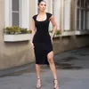 2023 verão moda feminina nova cor decote em u sem mangas cintura saia quadril estilo ins estilo sexy vestido da moda roupas senhoras roupas femininas