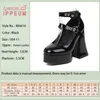 Dress Shoes Women Summer Goth Sandals Platform Block High Heels Black Buckle Casual Mary Janes Brand Design Y2k