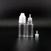 PET 10ML Tropfflasche 100 Teile/los Kindersicher Sicher Hochtransparente Kunststoff-Tropfflasche Squeeze E-Saft Mlmve