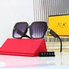 12% OFF Wholesale of F letter frame square large face slimming glasses UV resistant sunglasses for women