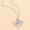 S3742 Fashion Jewelry Silver Color Vintage Octopus Pendant Necklace