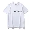 Mens Designer Ess T-shirt Vêtements Blanc Essentialclothing Chemise Couple Manches courtes High Street Loose Tide Marque Crew Neck Lettre Été 929