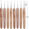 Andra konst och hantverk LMDZ 20st Bamboo Crochet Hooks Set Knitting Needles Weave Tools Garn Accessories For Tool 230625