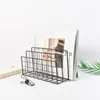 Bathroom Shelves Wrought Iron Grid Desktop Letter File Holder Office Desk Organizer Sorter 230625