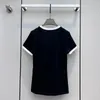 Damen-T-Shirts, modisches Damen-Marken-T-Shirt, originelles Leder-Stickerei-Design, luxuriöse High-End-Trend-Tops, berühmte hochwertige Freizeit